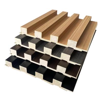 China Modern Professional Wpc Panels Exterior Wood Grain Wpc Fluted Wall Panel for sale