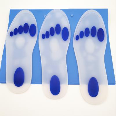 China Breathable Foot Care Product Foot Cushions Silicone Foot Insoles Silicone Flat Gel Insole for sale