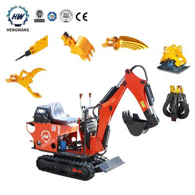 China Chinese Mini Crawler Excavator Excavator For Construction Material Stores Hengwang HW-08 Small Excavator Sale for sale