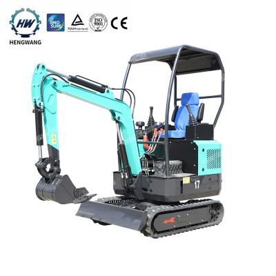 China Construction Digging Hengwang HW-17 Small Crawler Excavator Micro Excavator Mini Digger Excavator for sale