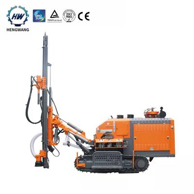 China Construction material stores Hengwang HW421T mine drill equipment underground jumbo dth drilling rig machine with air compressor for sale