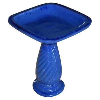 China Cheap Outdoor Yard Garden Patio Lawn Decoration Ceramic Pottery Bird Bath for sale