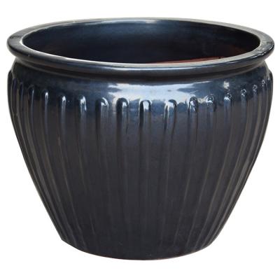 China Europe Promotional Cheap Floor Factory Office Ceramic Flower Pots Around Ranch Pot for sale