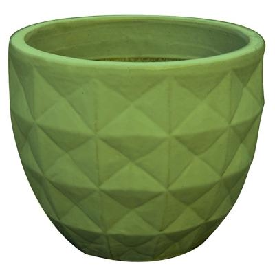 China Europe Pottery Diamond Pot Modern Large Ceramic Promotional Round Planter Pot for sale