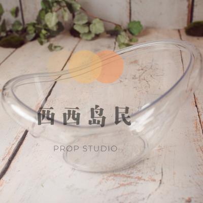 China Baby Transparent Bathtub Photography Props , Plastic Basin For Baby Photo Shoot 48*36*27cm for sale