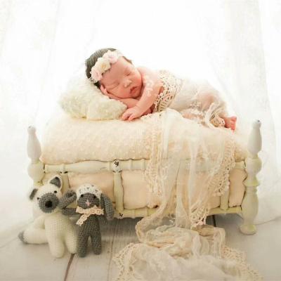 China Large Size European American Baby Lace Sling Wrap for Photography Newborn Props, Basket Cushion Blanket, Lovely Pattern Lace Blanket for sale