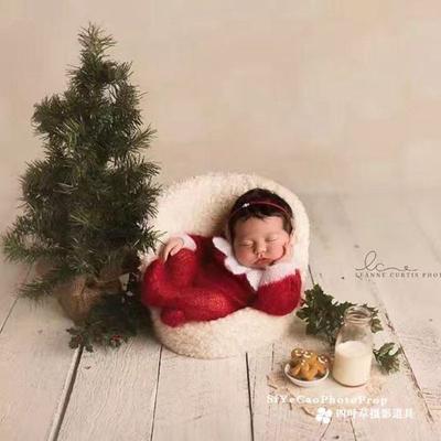 China Newborn mohair yarn baby wool jumpsuit with hood photo props handmade mohair knit outside photography props for sale