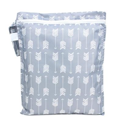 China Baby Travel Waterproof Reusable Wetbag Washable Wetbag Waterproof Reusable Water Resistant for Travel Beach Pool StrollerDiapers Dirty Gym Clothes Wet Bath for sale