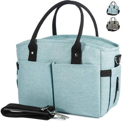 China 600D 600D Insulated Lunch Bags For Women Large Cooler Tote Lunch Box With Shoulder Strap, Water Bottle Holder for sale