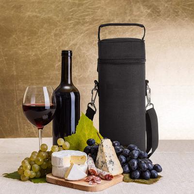 China Single Insulated Wine Cooler Bags Insulated Large Padded Portable Wine Party Restaurant Tote Carrier For Travel BYOB Wine Gift Sample for sale