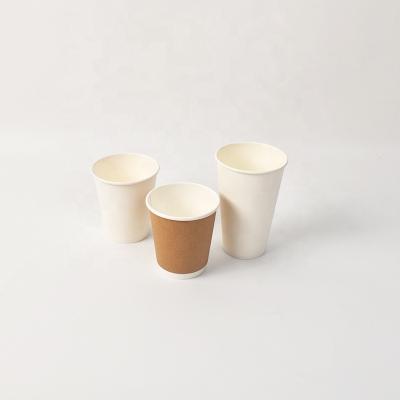 China Recyclable Coffee Mug With Lid Bagasse Cups Biodegradable Paper Cups for sale