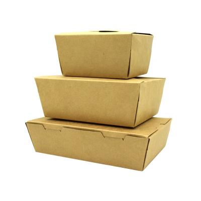 China Disposable One Carton 500 Pcs Lunch Box Personalized Rectangular Disposable Food Paper Wrapping Paper With Lid for sale