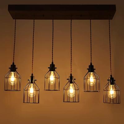 China 2022 Price Rustic Classic Multiple Adjustable Wood Chandelier Lighting Vintage Rustic Iron And Pendant for sale