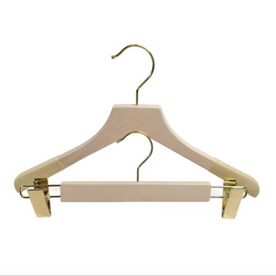 China Vintage customized white washed wood hanger for costume display for sale