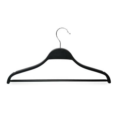 China New Arrival Casual Plywood Hanger With Silver Hook And Pants Bar for sale