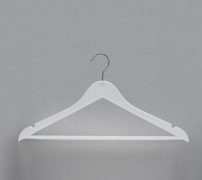 China New Good Quality Plastic Material Classic/Postmodern Strong White Shirt Hanger for sale