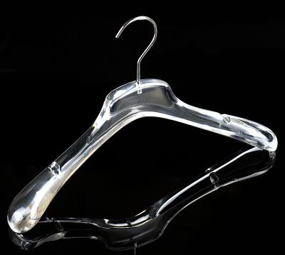 China Acrylic Coat Hanger Casual Clear Acrylic Plastic Coat Skirt Suit Hanger for sale