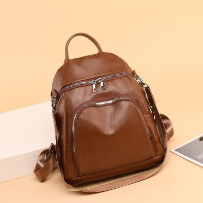 China Stylish Waterproof Vintage Leather Backpacks Women Backpacks For School Teenagers Girl for sale