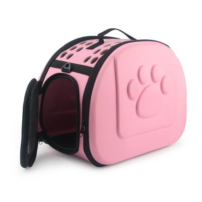 China New Design Travel Pet Carrier Viable Outdoor Breathable Pure Color Foldable Travel Pet Bag for sale