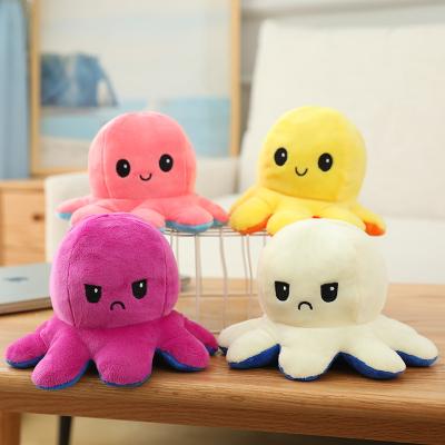 China Wholesale Promotion Christmas Gift Reversible Octapus Plush Toys Reversible Mood Octopus Plush Flip Double Sided Octopus Toy for sale