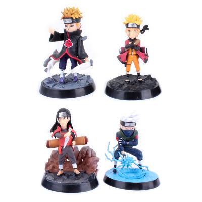 China Hot Selling Anime Kakashi Ninja Sasuke Cartoon Toy Model Decoration Action Figure Cartoon Toy 4pcs/set for sale