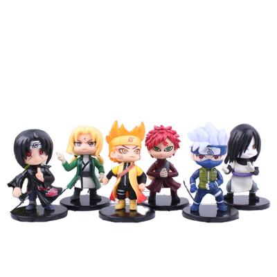 China Cartoon Toy 11pcs/lot Shippuden Action Numbers Uchiha Sasuke Itachi Gaara Jiraiya PVC Figure Anime Model Toys for sale