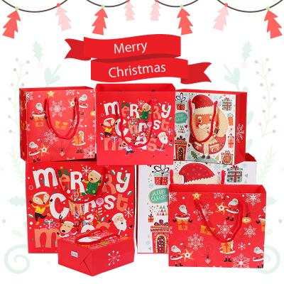 China Fancy Christmas gift favor storage wrapping paper bags personalizadas bolsas de papel custom print bag wholesale recyclable for sale