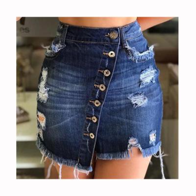 China Bust Mini Skirt cowboy high waist anti-static oversized ladies bag button shorts hip bag skinny jeans women's denim for sale