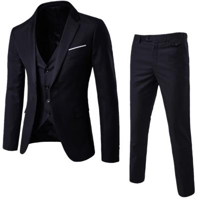 China Anti-Wrinkle Mens Suit Fashion Bespoke Blazer Cross Part Wear Fits 3 Piece Slim Fit Men For Tuxedo for sale