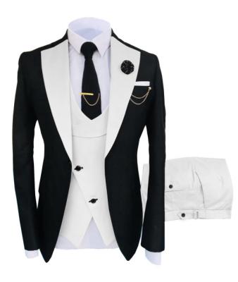 China New Custom Made Slim Fit Vestidos Elegantes Noche Tuxedo 3 Pieces Anti-Wrinkle Fit Wedding Arket Blazer Men Suit for sale