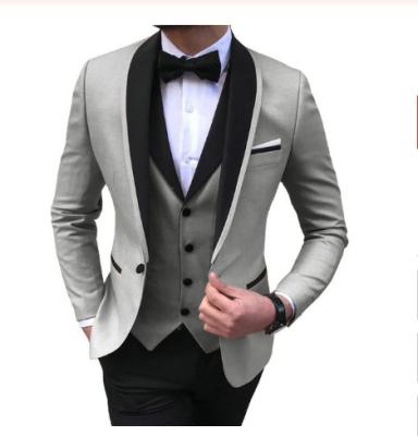 China Custom Made Cross Groom Anti-wrinkle Party Lapel Wedding Groom Formal Turkey 3 Pieces Mens Suit for sale