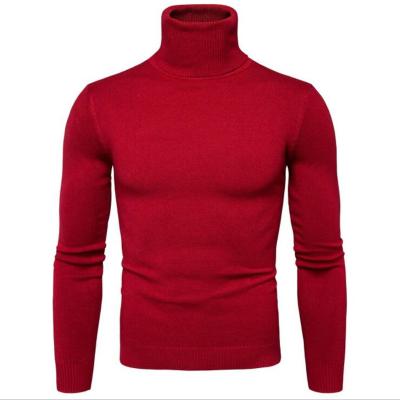 China Autumn Soft Warm Pullover Solid Color Winter Stylish Corset Anti-pilling Long Sleeve Knit Thick Turtle Neck Men Sweater for sale