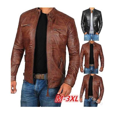 China Men 2021 Waterproof Quality Winter Cuero Material Overcoat Para Hombre Lamb Leather Vintage Plus Size Jackets for sale