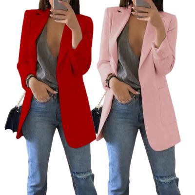 China Anti-Wrinkle Fashion Spring Dress Casual Office Long High Quality Sheaths Women's Suits Veste Veste Blazer Femme for sale