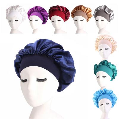 China New African Polyester Eco-friendly Extra Large Luxury Wide Stretchy Headwrap Women Band Hair Sleep Cap Hood for sale