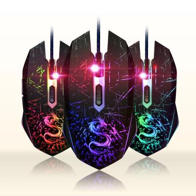 China Hot Selling Cheap Programmable Finger Dpi Led RGB Glowing Adjustable Optical Gaming Mouse for sale