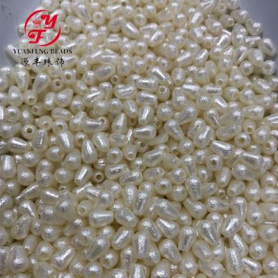 China Acrylic pearl beads crimp rice shape pearl for diy, wedding party and home decoration for sale