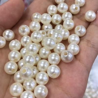 China Garment Accessories Cheap Yuanfeng Price Cream 6mm Round Plastic Pearl Beads for sale