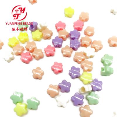 China For Kids 6x10mm Macaron Color Flower Acrylic Beads For Sewing Bracelet Necklace Handmade Accessories for sale