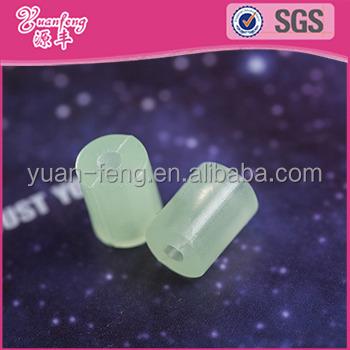 China Garment Accessories Glow Dark Luminous Plastic Tube Bead Large Hole Tube Beads Loose for sale