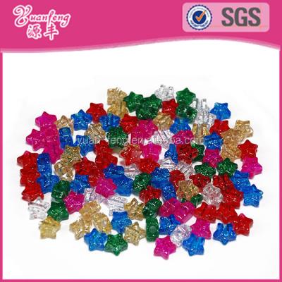 China Eco - Friendly Wholesale Garment Accessories Glitter 11mm Big Hole Star Beads for sale