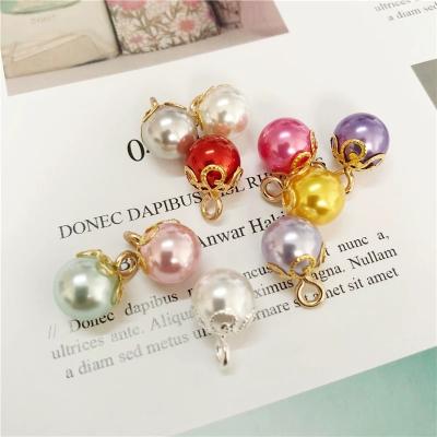 China For Garment YF37 New Design 10mm Fancy Plastic Pearl Button For DIY Jewelry Decorating Charm Pendants for sale