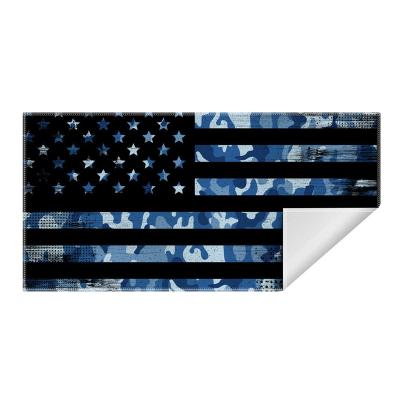 China Goldenway 2022 Sustainable Low MOQ Microfiber Stars and Stripes Print Custom Towel Beach for sale