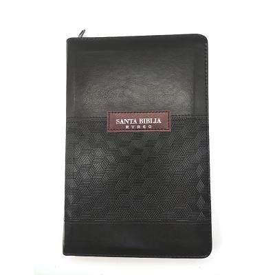 China PU leather stitching; 4c Printing Paper Strips Paper Service Customized Christian Bible Book Printing Color Hardcover Holy Bible Book for sale