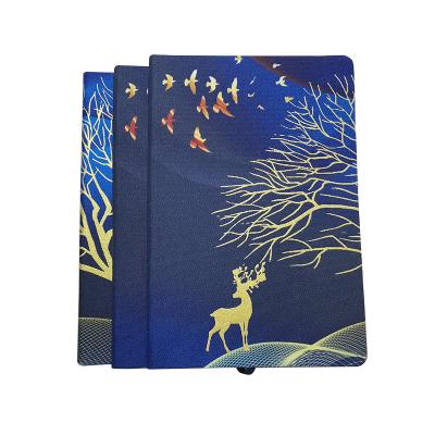 China Silk Printing / Customized Hot Stamping / Embossing Hardcover 3Dfoiling Diary Journal Notebook On Fabric for sale