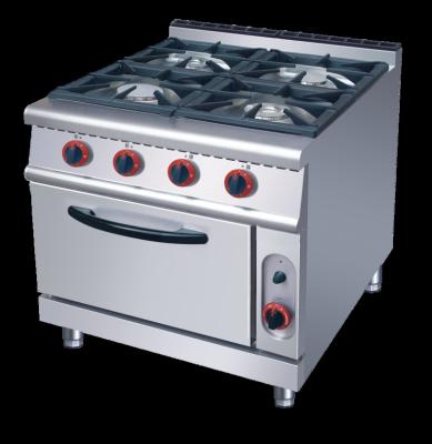 China Luxury Industrial Kitchen Equipment Gas Supply 4 Burner With Gas Oven StainlessSteel Professional Luxury Kitchen COOKUNIQUE Commercial Food Industrials Equipment Supplier for sale