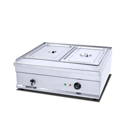 China Restaruant HB-904 (2 pans) 201/304 Electric Buffet Bain Marie Pot Soup Food Warmer Stainless Steel Temperature Control Commercial Use for sale