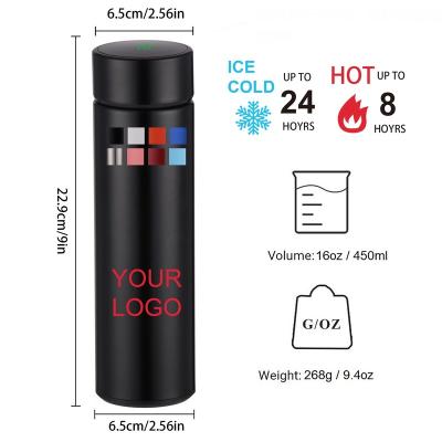 China Custom Stainless Steel Business Double Wall Vacuum Smart Insulated Water Bottle Wholesale Water Cup for sale