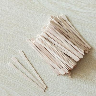 China Biodegradable Disposable Biodegradable Body Hair Removal Waxing Spatula Wooden Eyebrow Waxing Spatula 3.5 inch 100pcs/bag for sale