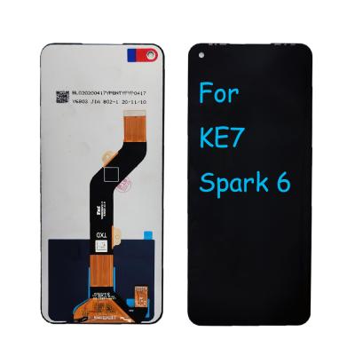 China lcd display panel for spark 6 lcd screen for Tecno KE7 display with touch screen replacement spark 6 KE7 for sale